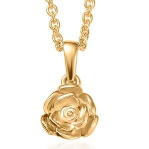 NWOT Dainty D'Joy Rose Pendant in 18K Vermeil YG Over Sterling Silver